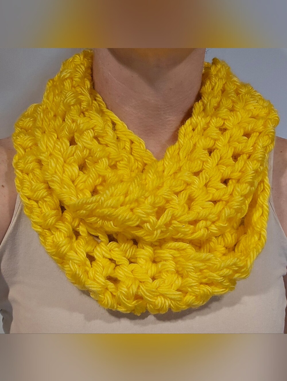 Handmade Chunky Crochet Infinity Scarf - Women Accessories